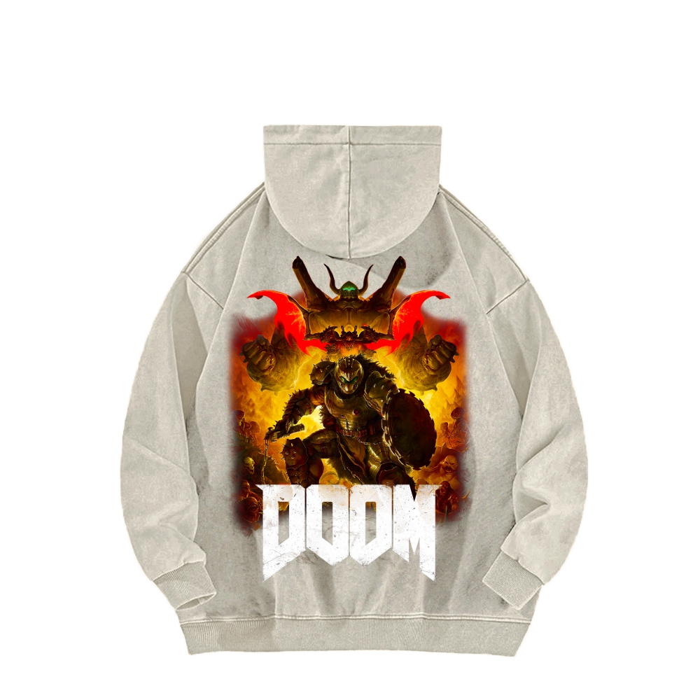 DOOM Unisex Washed Hoodie 2603018514