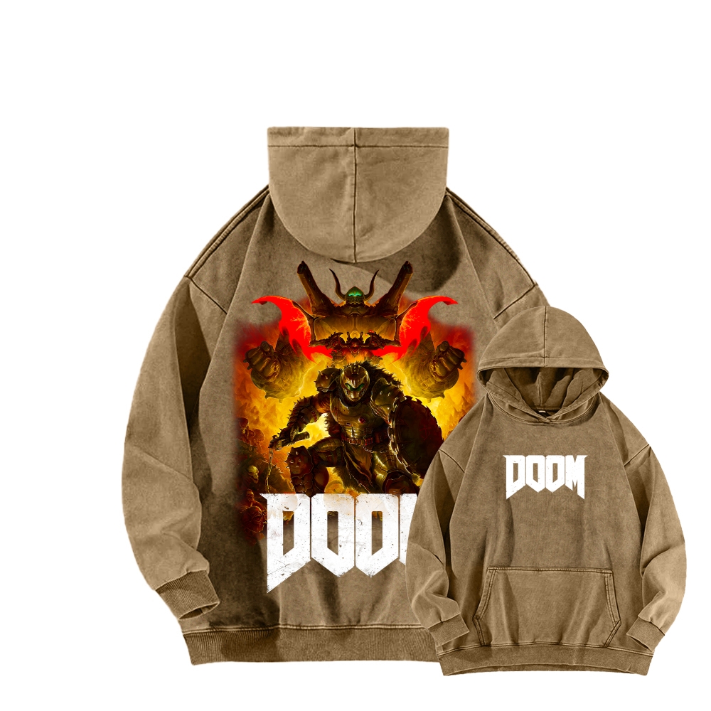 DOOM Unisex Washed Hoodie 2603018514