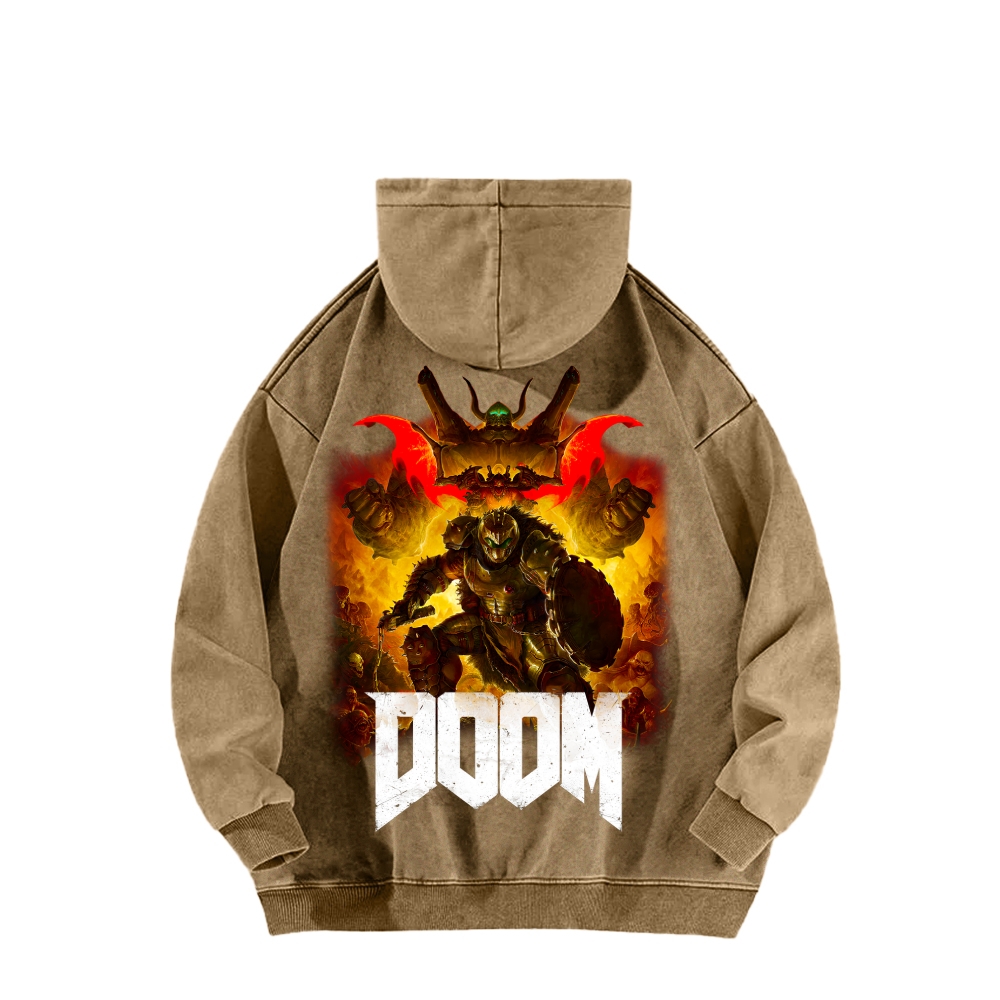 DOOM Unisex Washed Hoodie 2603018514