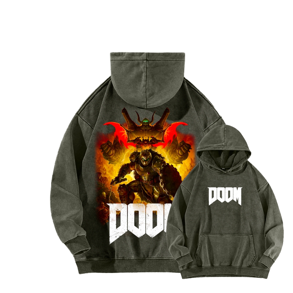 DOOM Unisex Washed Hoodie 2603018514