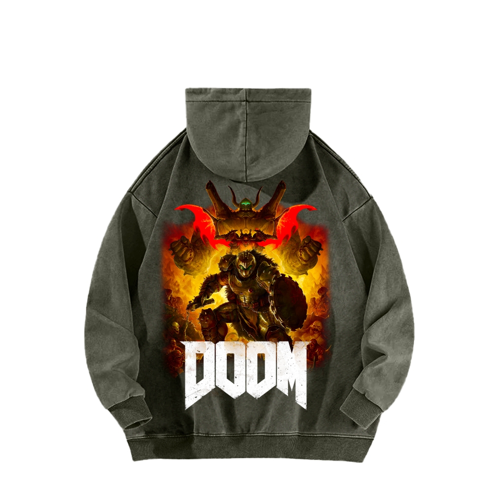 DOOM Unisex Washed Hoodie 2603018514