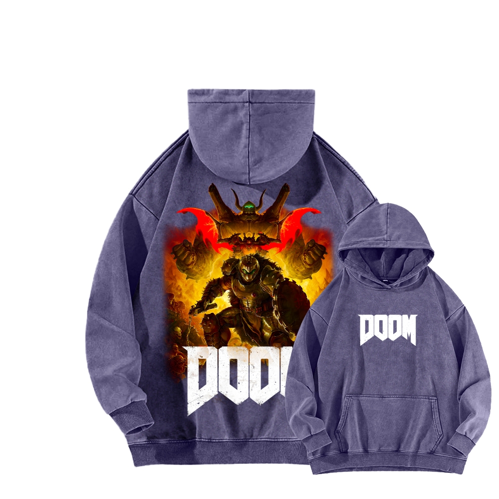 DOOM Unisex Washed Hoodie 2603018514