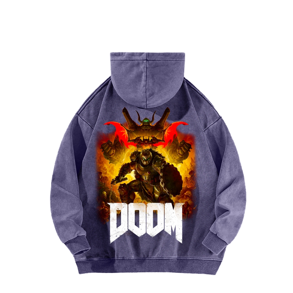 DOOM Unisex Washed Hoodie 2603018514