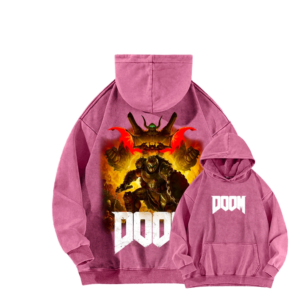 DOOM Unisex Washed Hoodie 2603018514