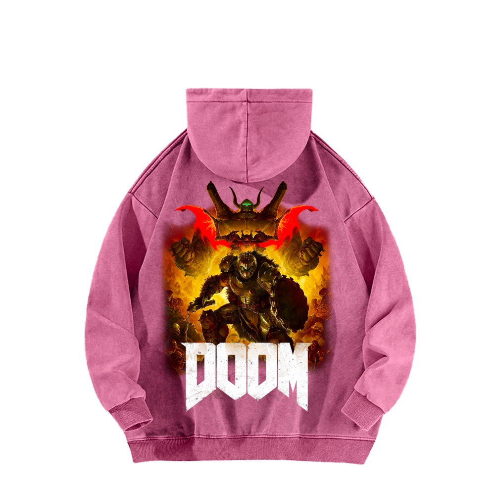 DOOM Unisex Washed Hoodie 2603018514