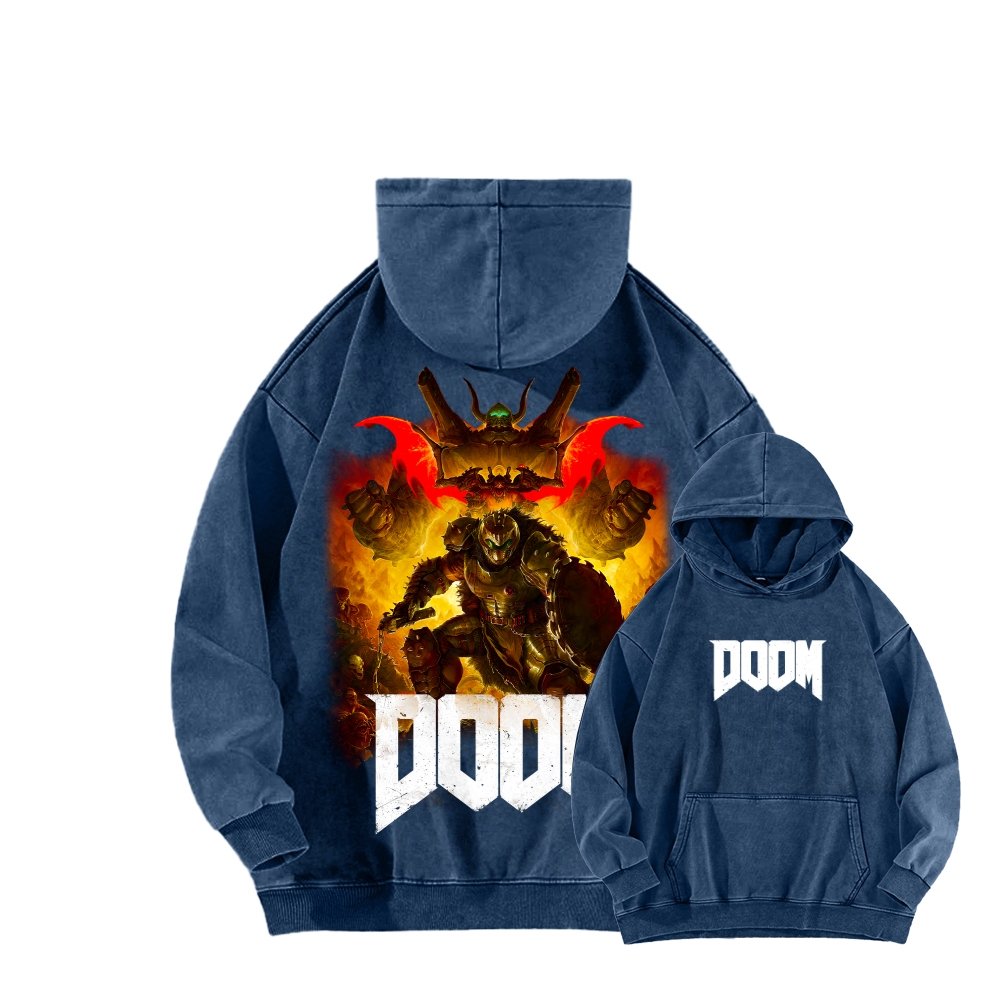 DOOM Unisex Washed Hoodie 2603018514