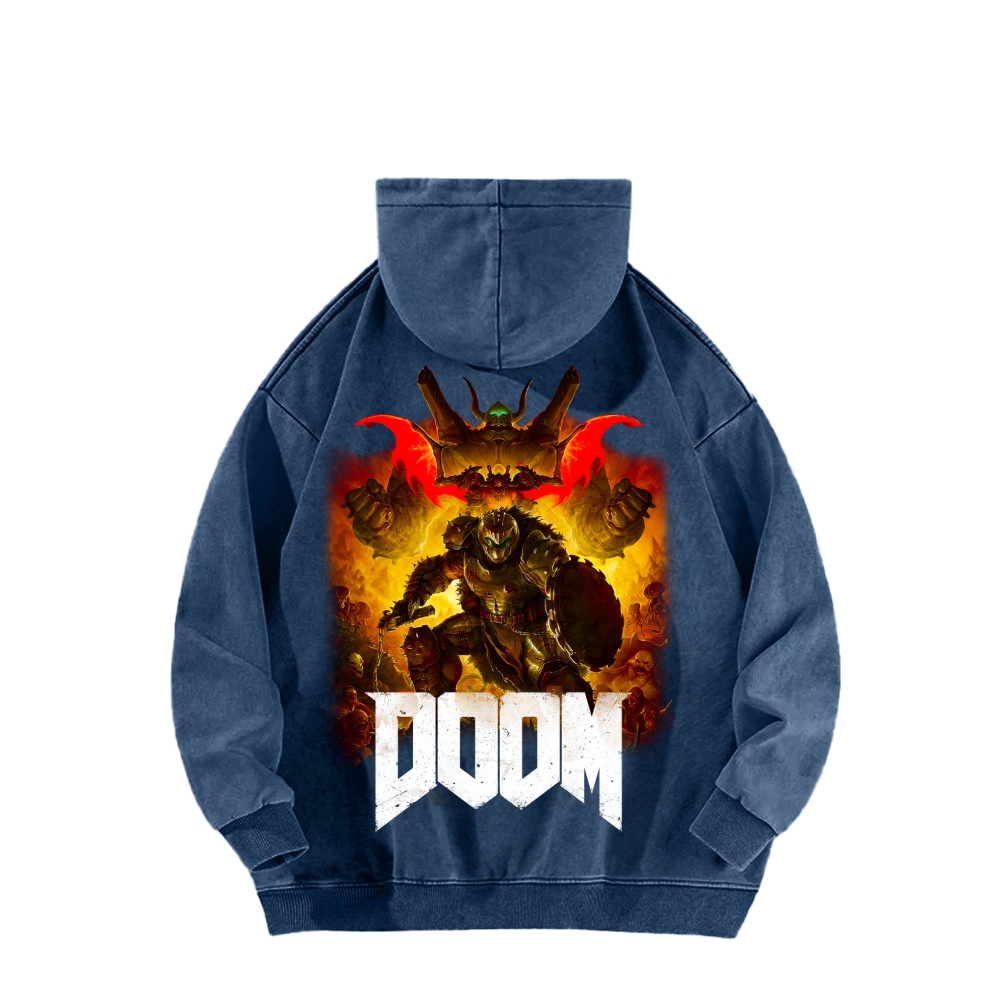 DOOM Unisex Washed Hoodie 2603018514