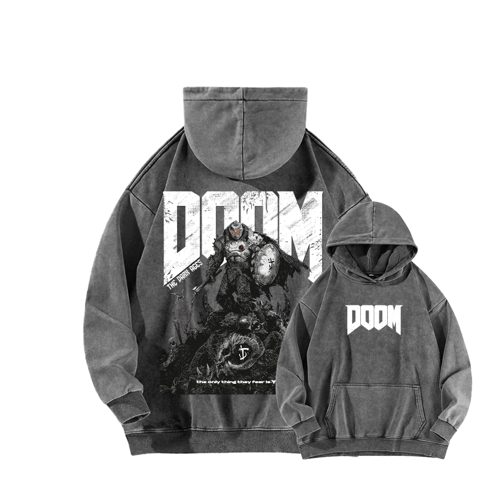 DOOM Unisex Washed Hoodie 2603018518