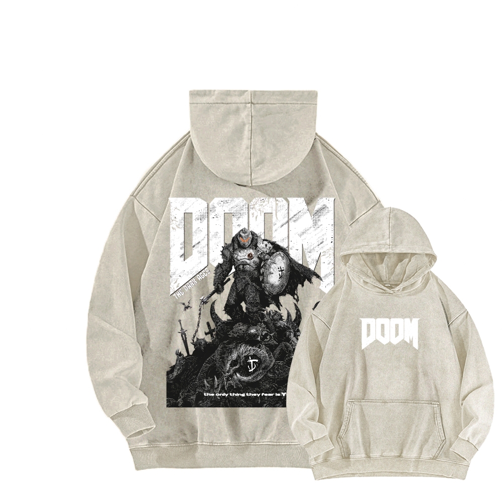 DOOM Unisex Washed Hoodie 2603018518