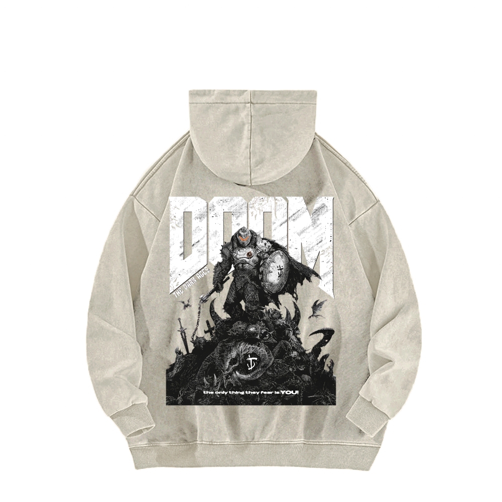 DOOM Unisex Washed Hoodie 2603018518