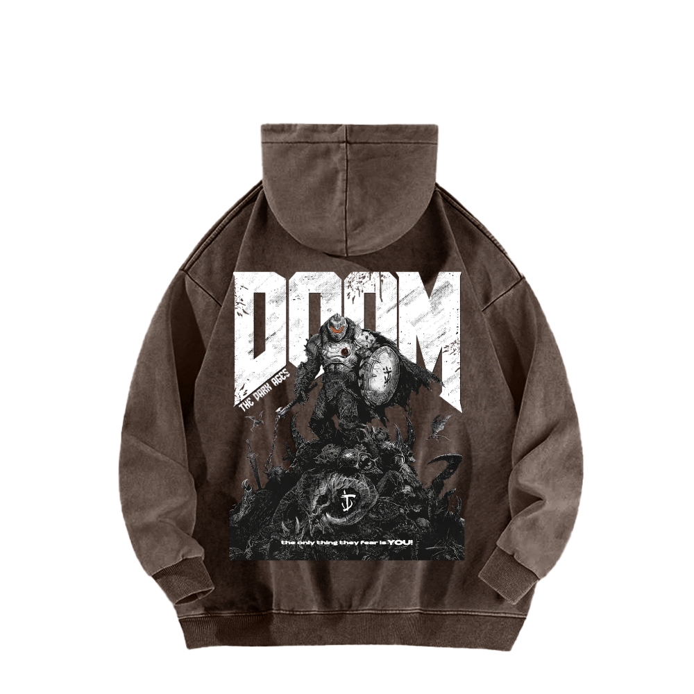 DOOM Unisex Washed Hoodie 2603018518