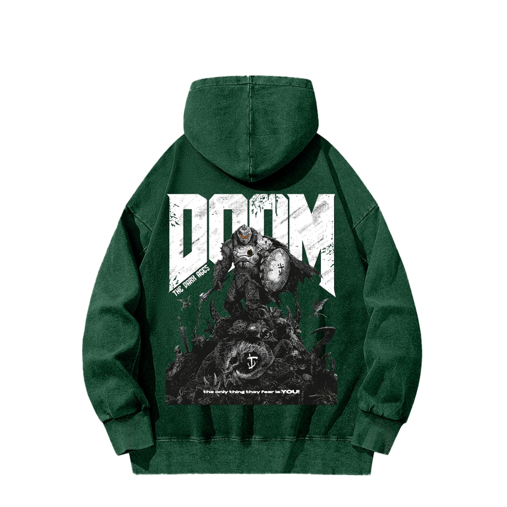 DOOM Unisex Washed Hoodie 2603018518