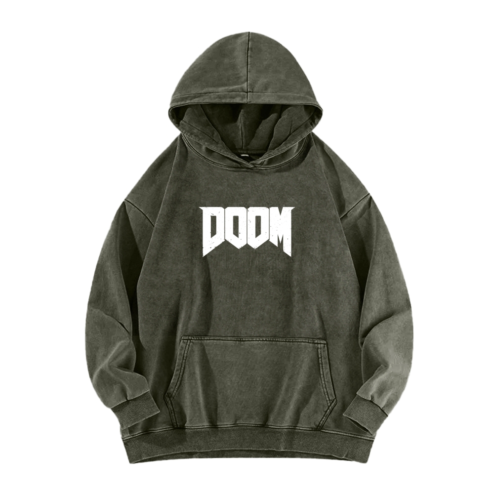 DOOM Unisex Washed Hoodie 2603018518