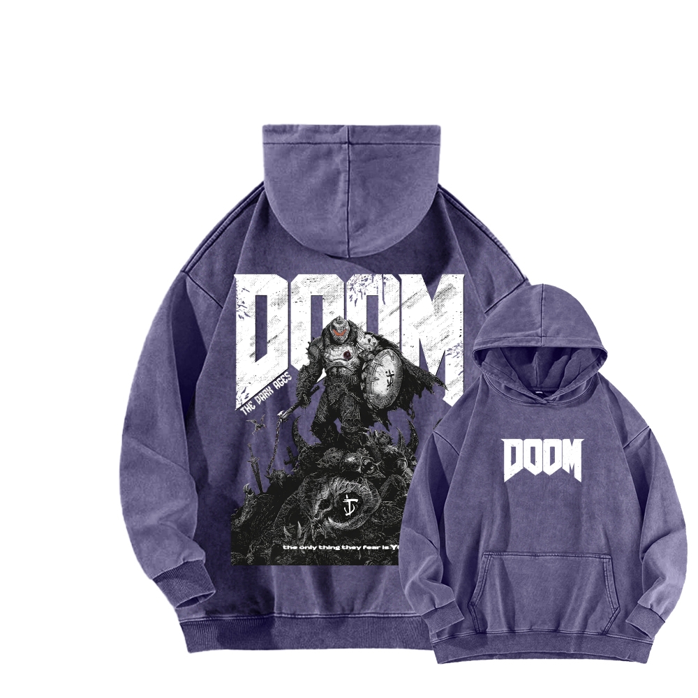 DOOM Unisex Washed Hoodie 2603018518