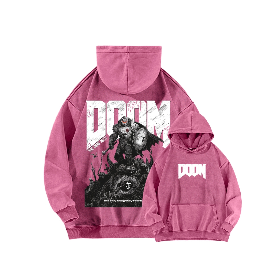 DOOM Unisex Washed Hoodie 2603018518