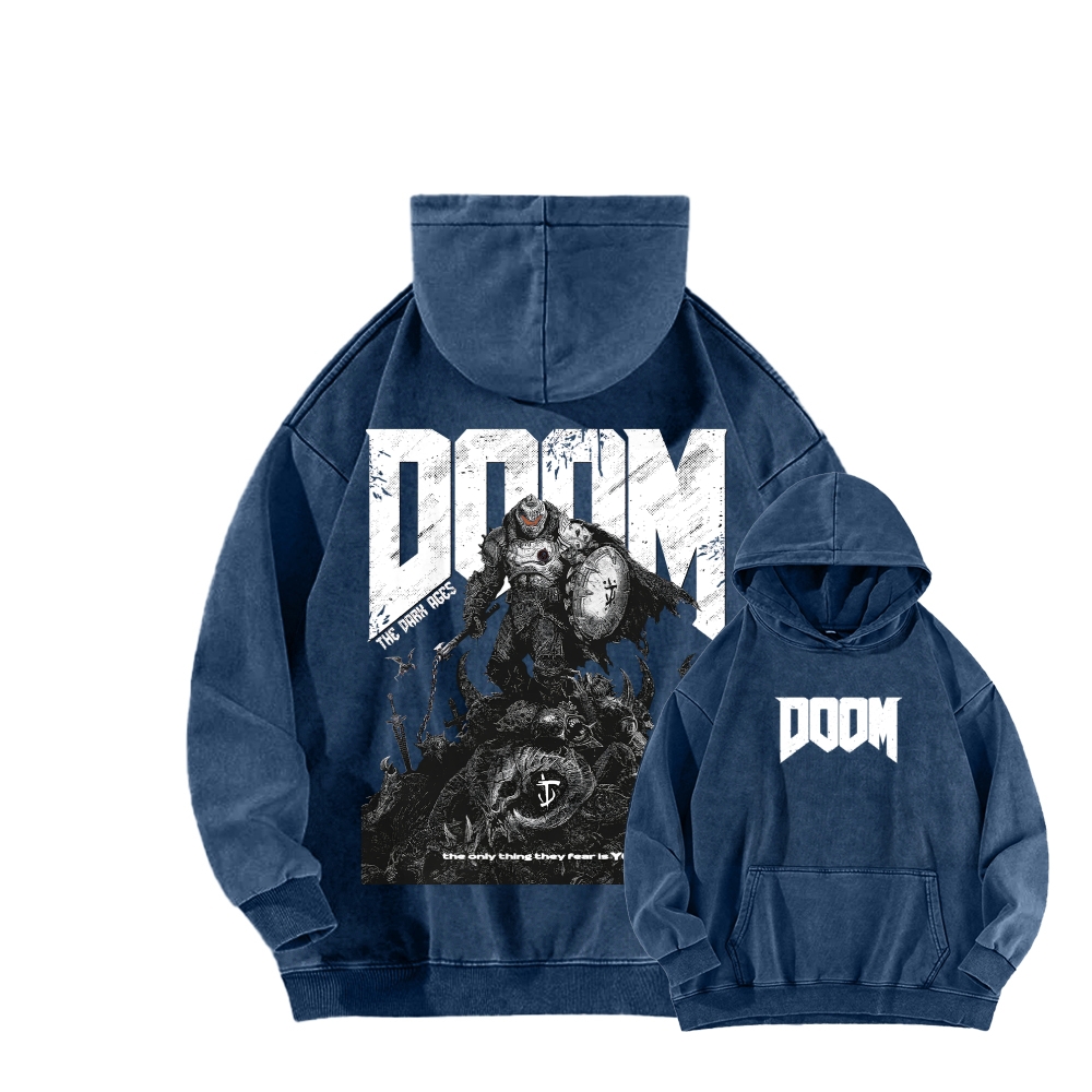DOOM Unisex Washed Hoodie 2603018518