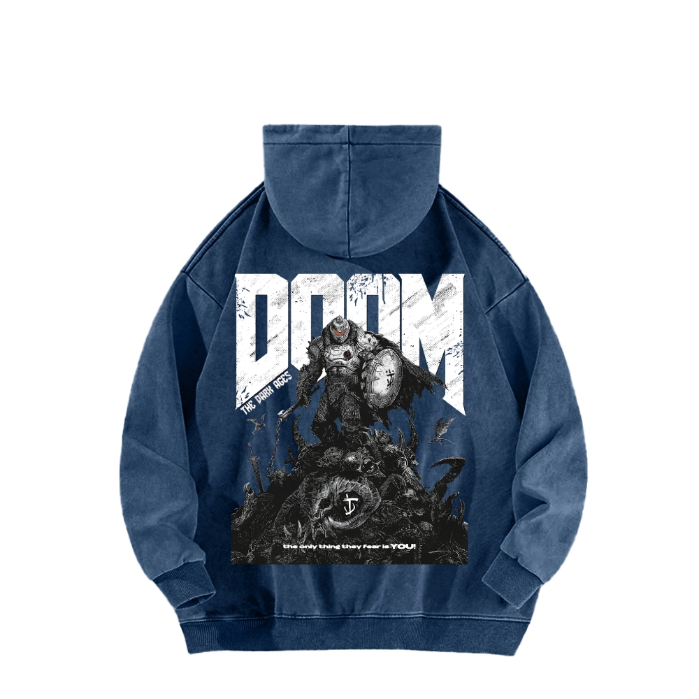 DOOM Unisex Washed Hoodie 2603018518