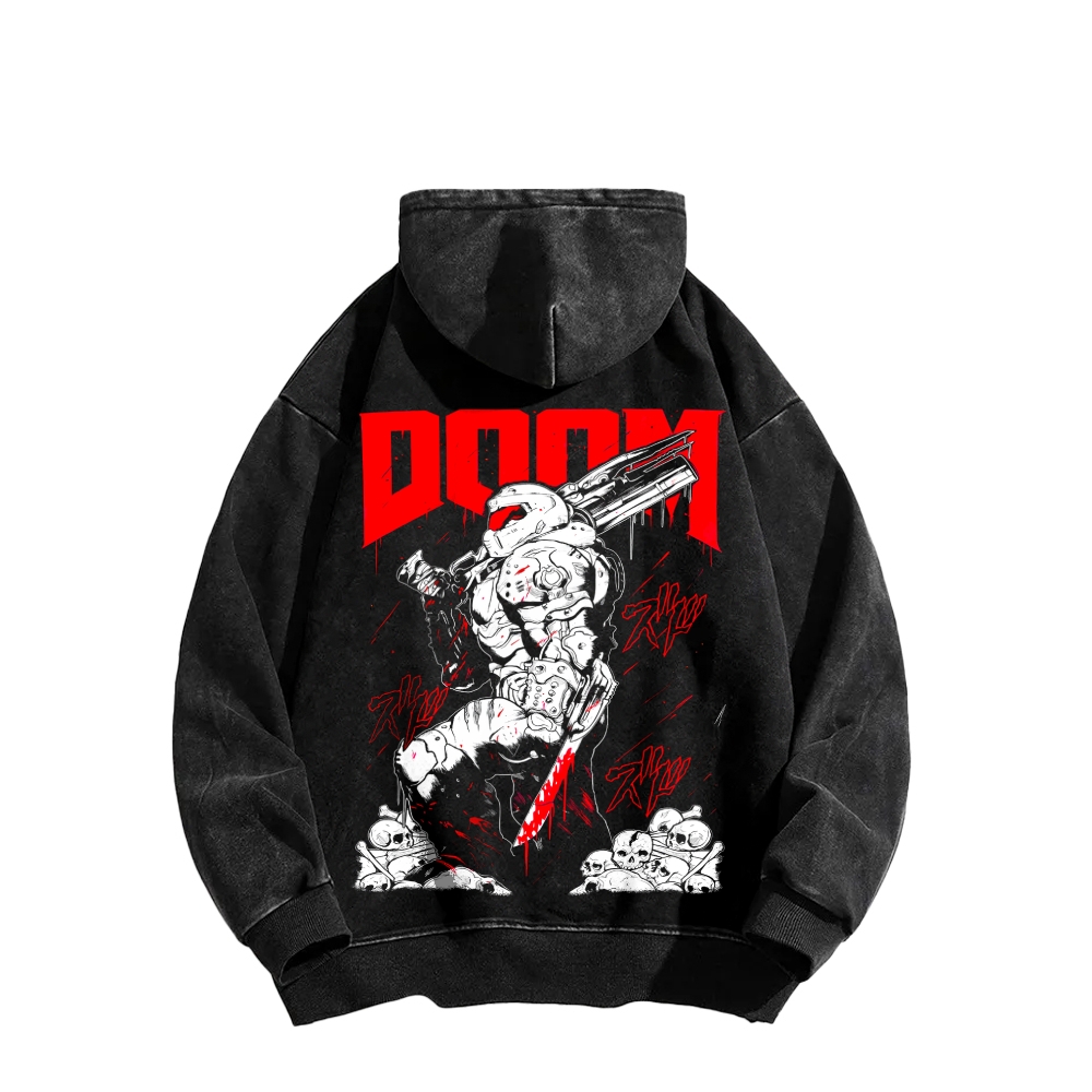 DOOM Unisex Washed Hoodie 2603018528