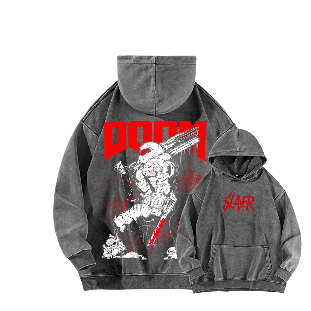 DOOM Unisex Washed Hoodie 2603018528