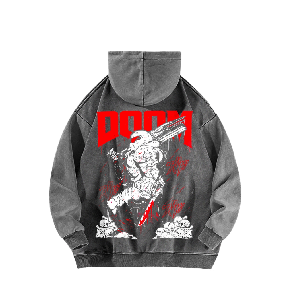 DOOM Unisex Washed Hoodie 2603018528