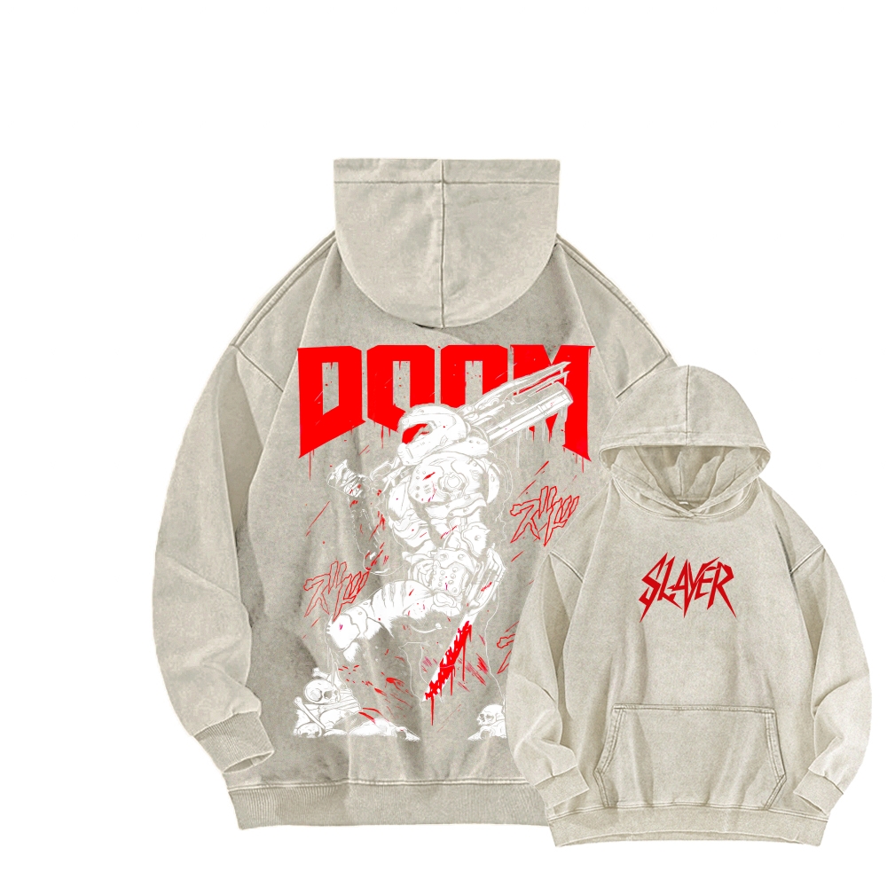DOOM Unisex Washed Hoodie 2603018528