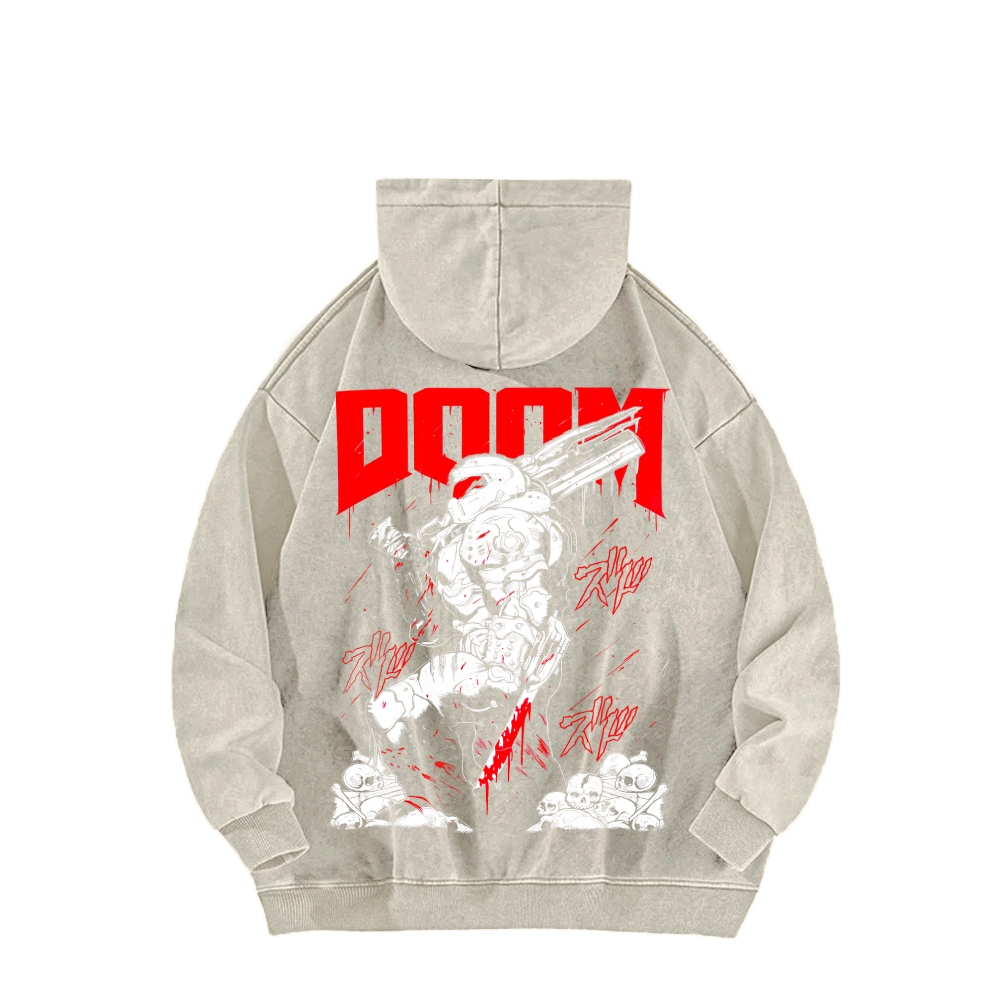 DOOM Unisex Washed Hoodie 2603018528