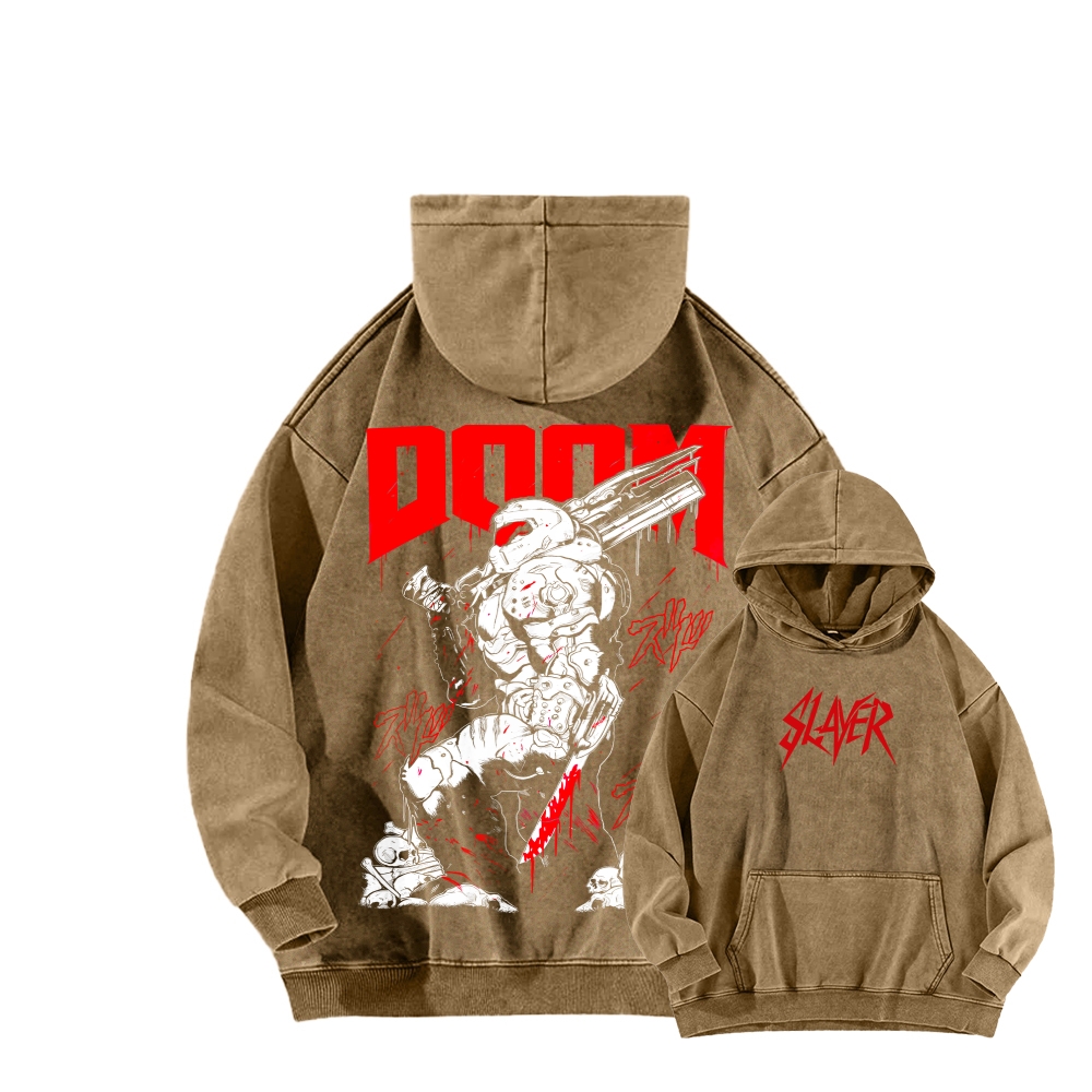 DOOM Unisex Washed Hoodie 2603018528