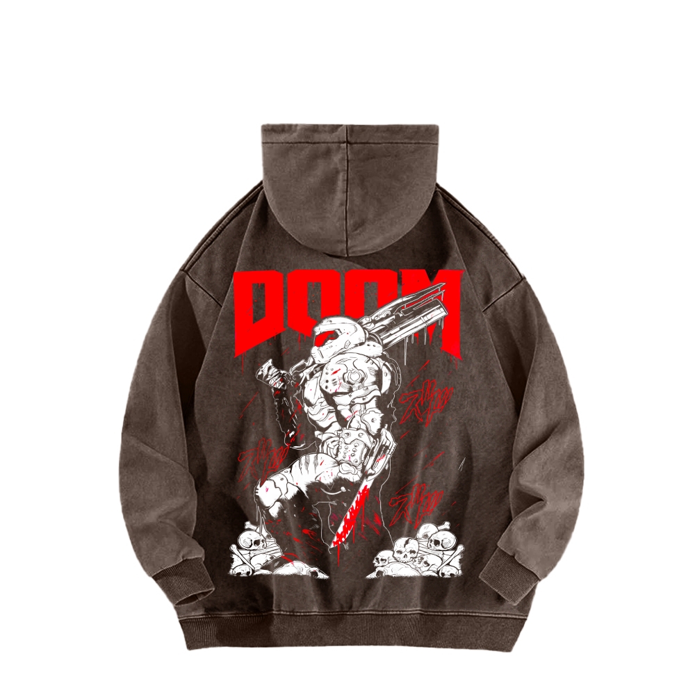 DOOM Unisex Washed Hoodie 2603018528