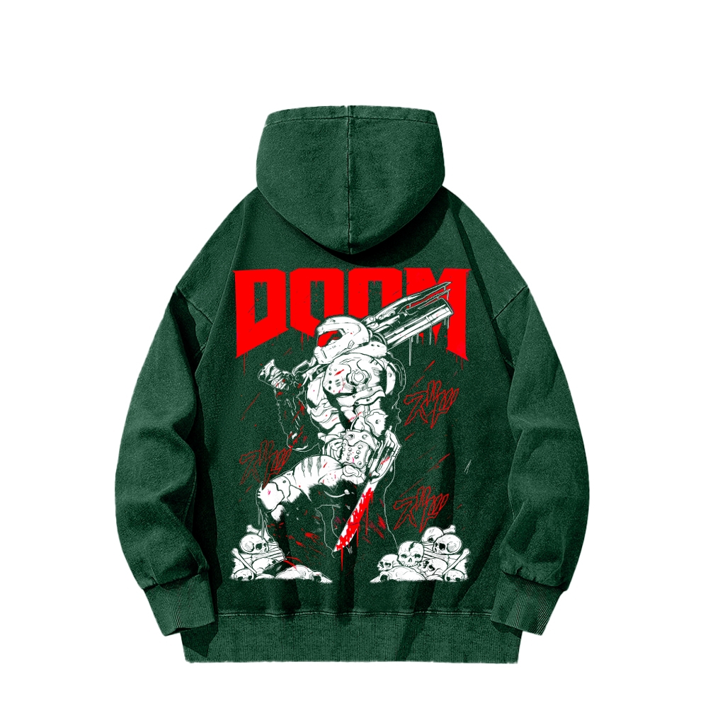 DOOM Unisex Washed Hoodie 2603018528