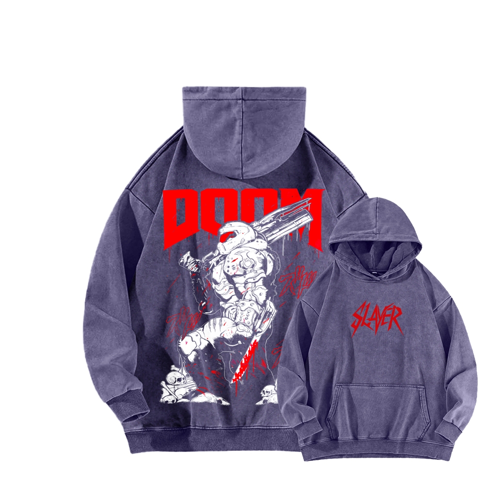 DOOM Unisex Washed Hoodie 2603018528