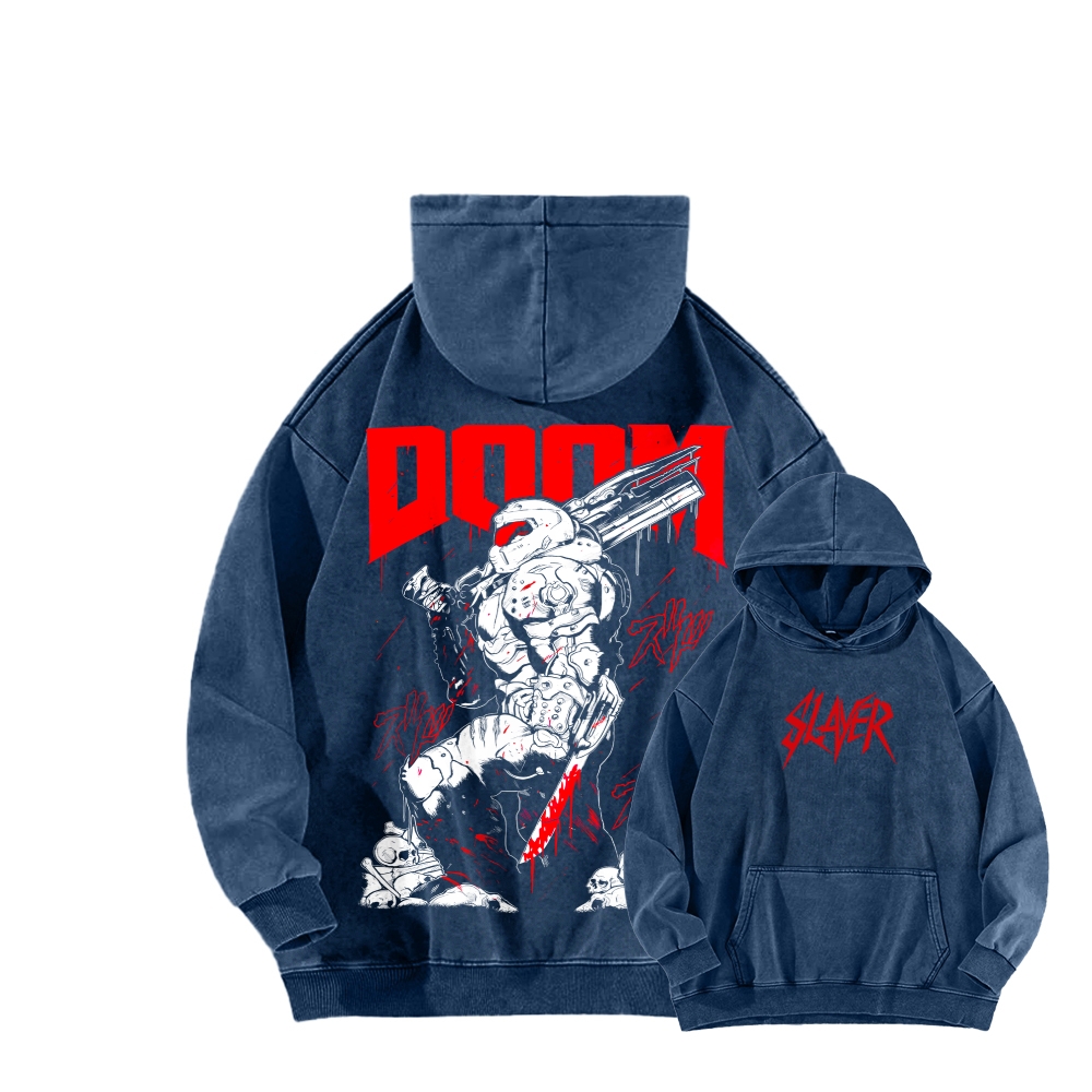 DOOM Unisex Washed Hoodie 2603018528