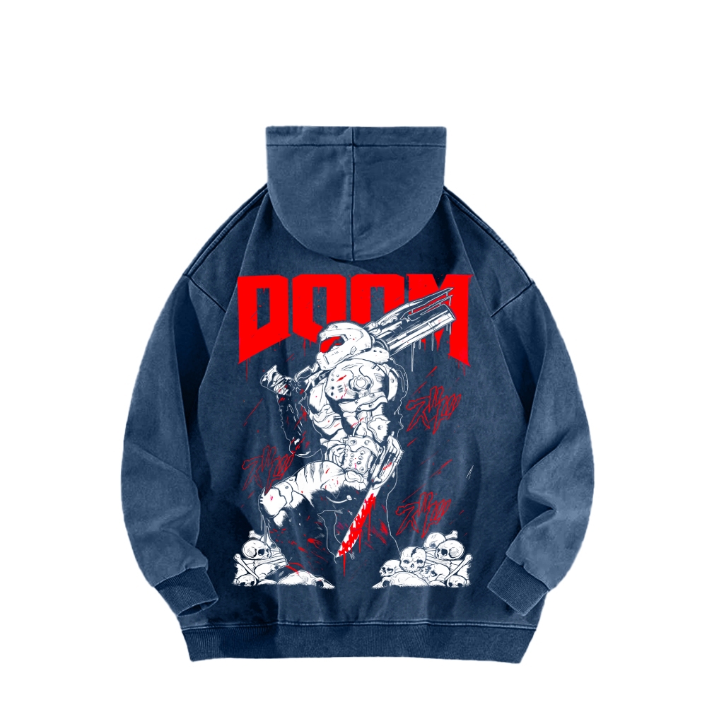DOOM Unisex Washed Hoodie 2603018528