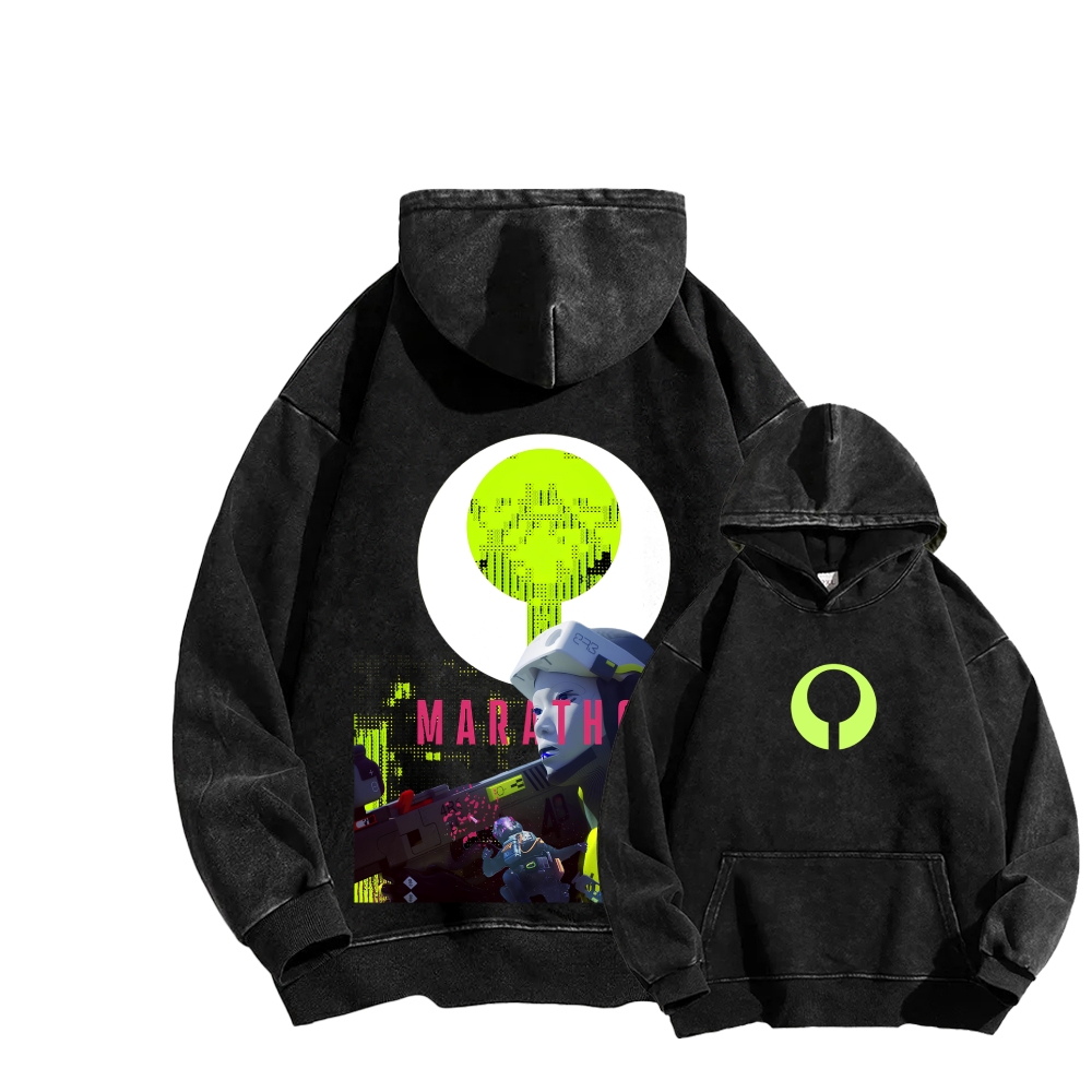 Marathon Unisex Washed Hoodie 2603018548
