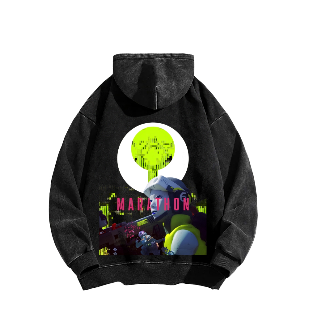Marathon Unisex Washed Hoodie 2603018548