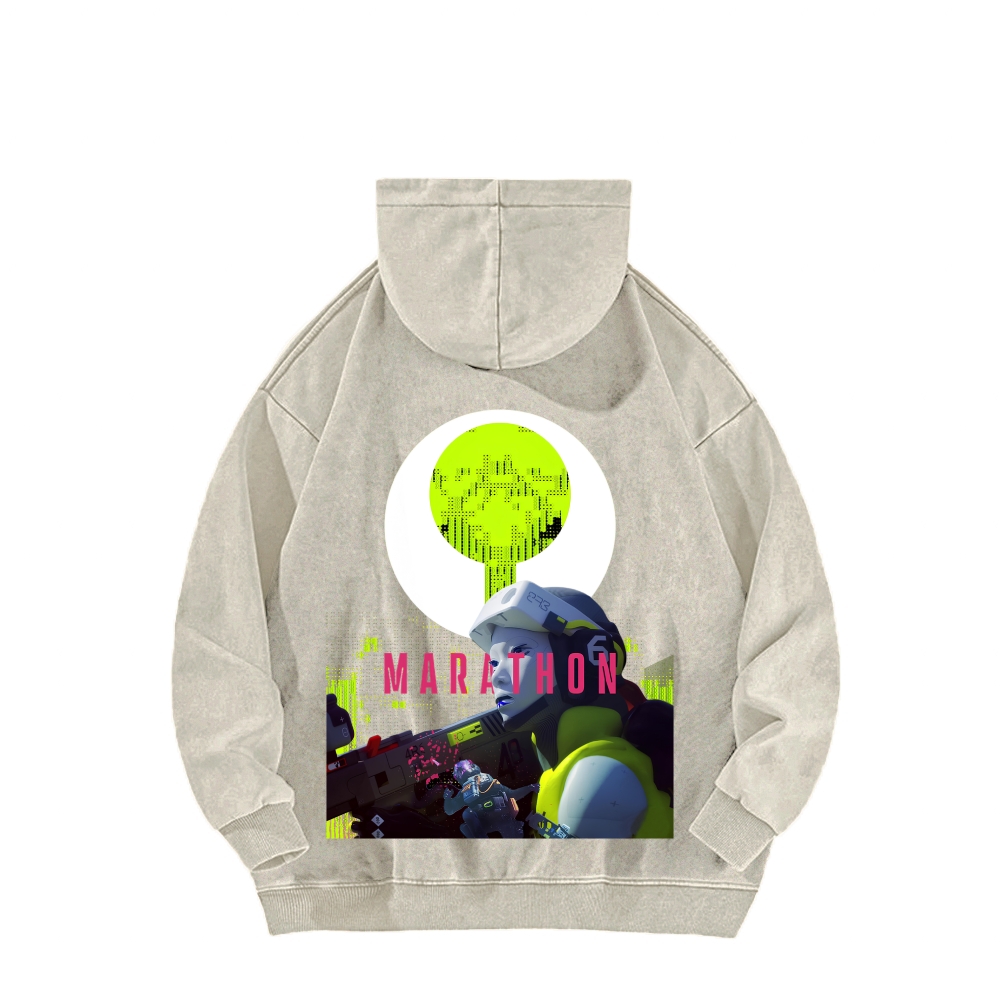 Marathon Unisex Washed Hoodie 2603018548