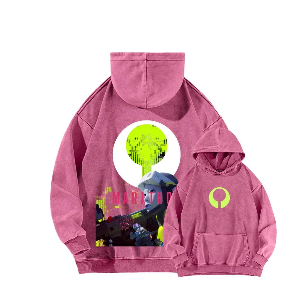 Marathon Unisex Washed Hoodie 2603018548