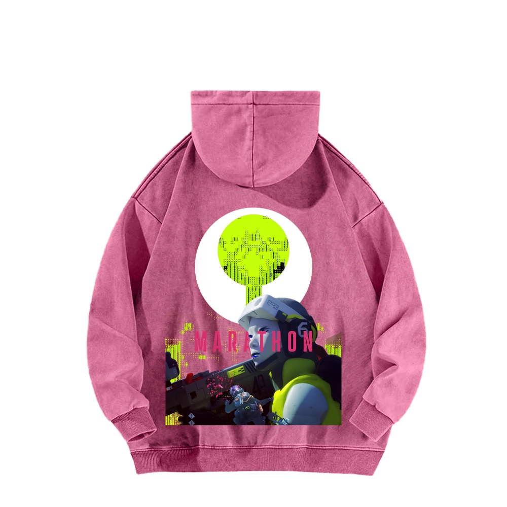 Marathon Unisex Washed Hoodie 2603018548