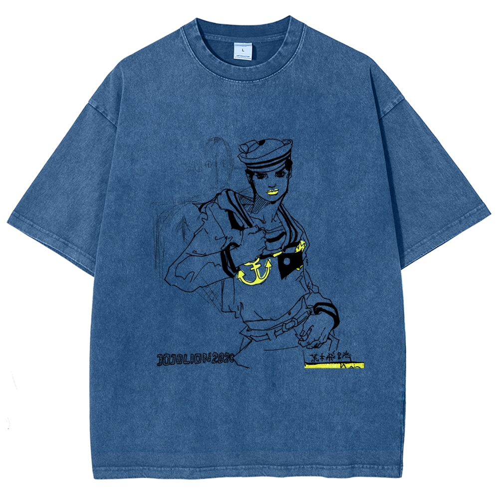 Jojo's Bizarre Adventure Unisex Fit Washed T-Shirt 2603019632