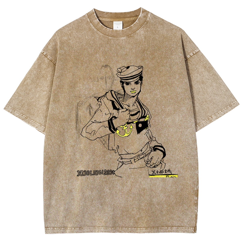 Jojo's Bizarre Adventure Unisex Fit Washed T-Shirt 2603019632