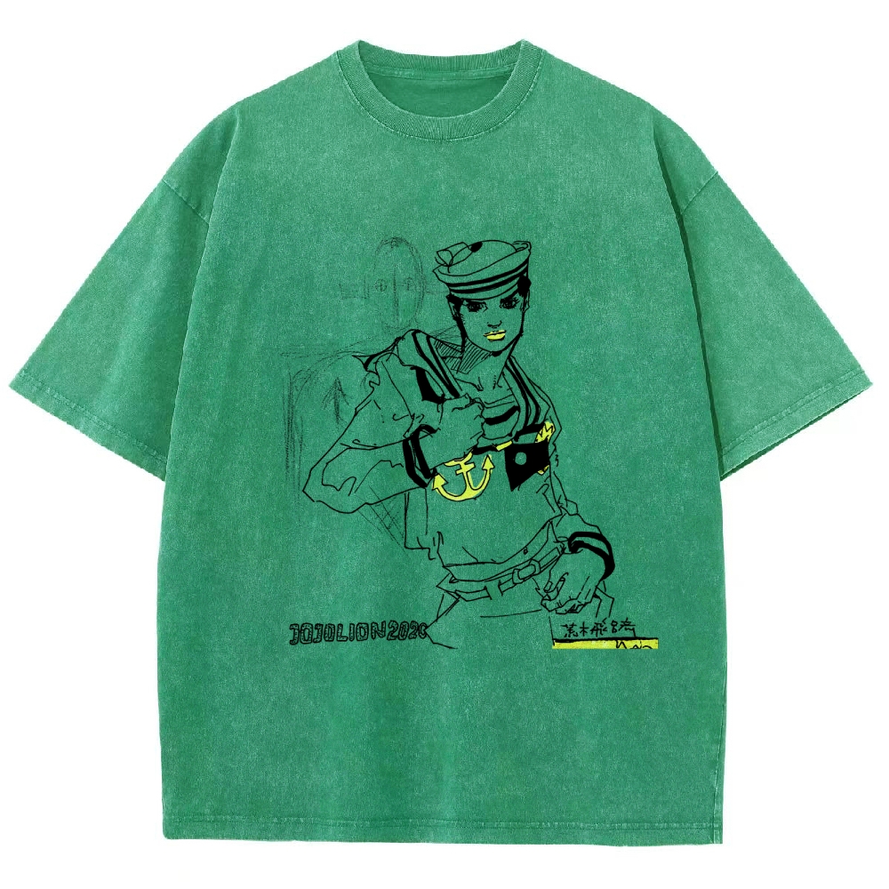 Jojo's Bizarre Adventure Unisex Fit Washed T-Shirt 2603019632