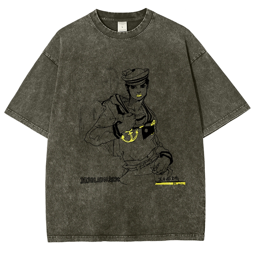 Jojo's Bizarre Adventure Unisex Fit Washed T-Shirt 2603019632