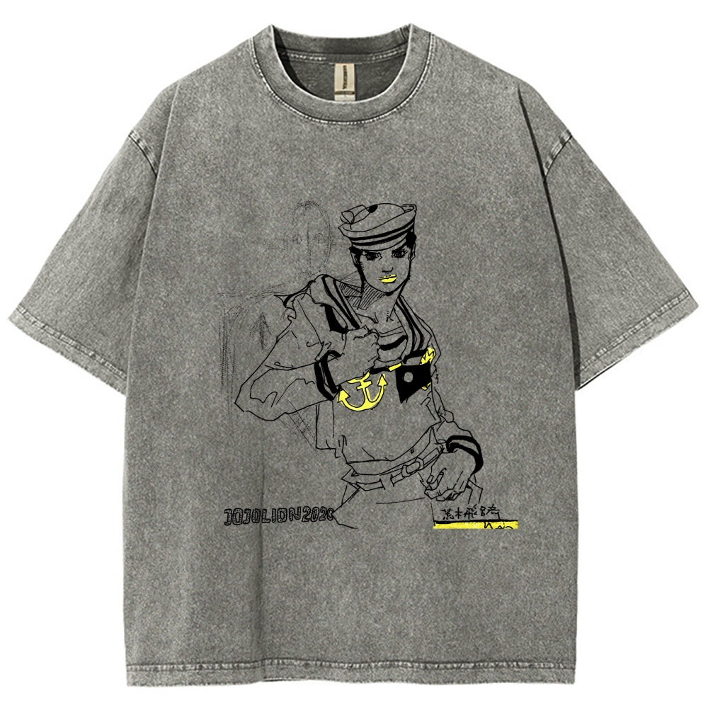 Jojo's Bizarre Adventure Unisex Fit Washed T-Shirt 2603019632
