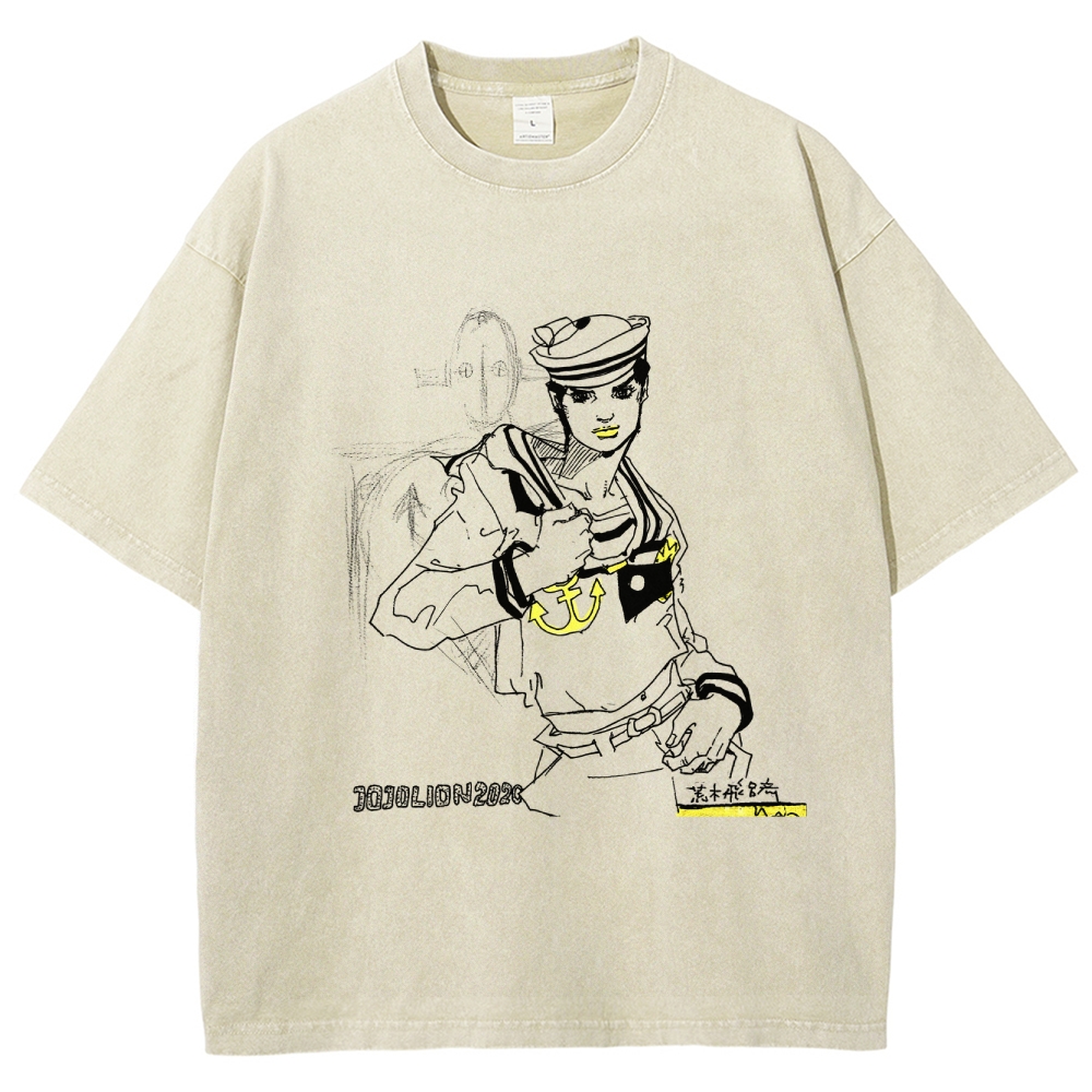 Jojo's Bizarre Adventure Unisex Fit Washed T-Shirt 2603019632