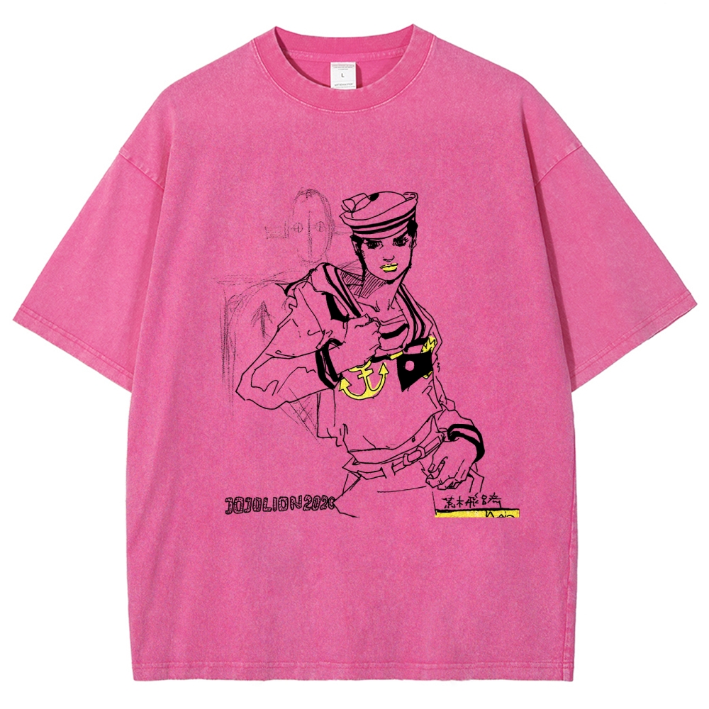 Jojo's Bizarre Adventure Unisex Fit Washed T-Shirt 2603019632