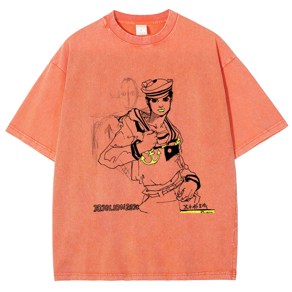 Jojo's Bizarre Adventure Unisex Fit Washed T-Shirt 2603019632