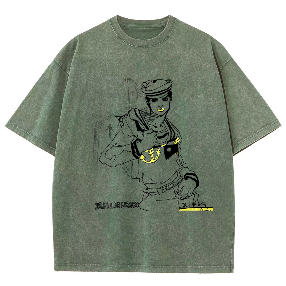 Jojo's Bizarre Adventure Unisex Fit Washed T-Shirt 2603019632