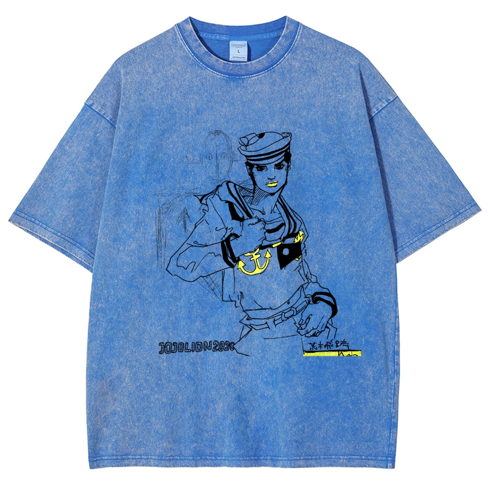Jojo's Bizarre Adventure Unisex Fit Washed T-Shirt 2603019632