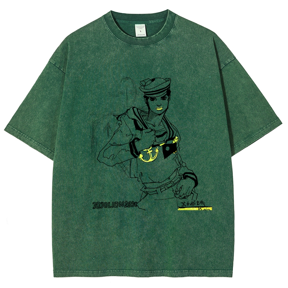 Jojo's Bizarre Adventure Unisex Fit Washed T-Shirt 2603019632
