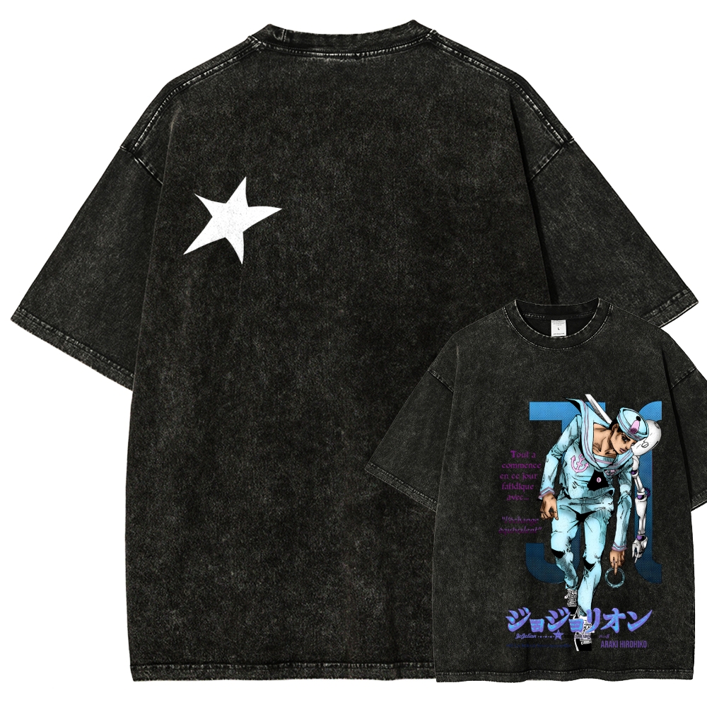 Jojo's Bizarre Adventure Unisex Fit Washed T-Shirt 2603019736