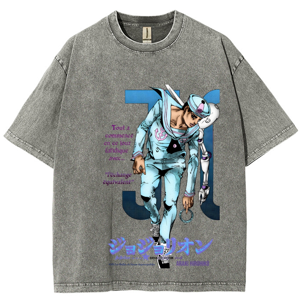 Jojo's Bizarre Adventure Unisex Fit Washed T-Shirt 2603019736